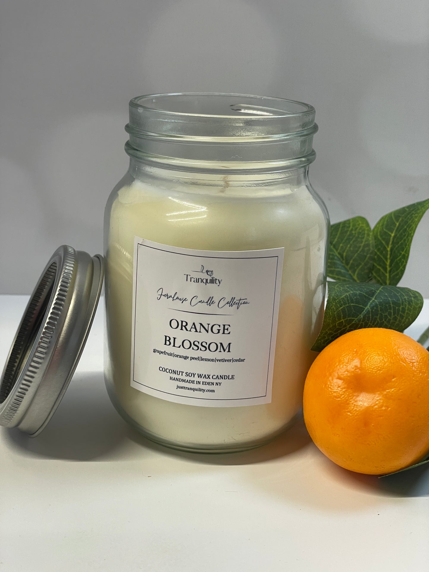 Mason Jar, 16 oz, Farmhouse kitchen candle.